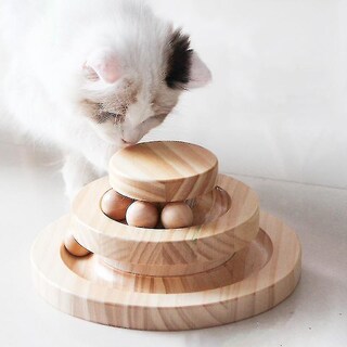Foto 2 | Foto 2 | Tocadiscos De Juguete Para Gatos Huoguo, 2/3 Pisos, Madera Con Bolas - Venta Internacional.