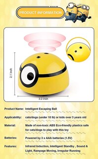 Foto 5 | Foto 5 | Pelota De Escape Interactiva Para Gatos Huoguo Catch Me Kitty - Venta Internacional.