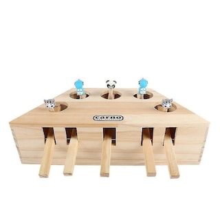 Foto 4 | Foto 4 | Juguete Para Gatos Huoguo, Juguete De Caza De Gatos, Persiguiendo Ratones, Laberinto De Madera Con 3 - Venta Internacional.