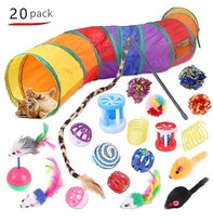 Kit De Juguetes Para Gatos Huoguo, 20 Piezas, Túneles Plegables Interactivos - Venta Internacional.