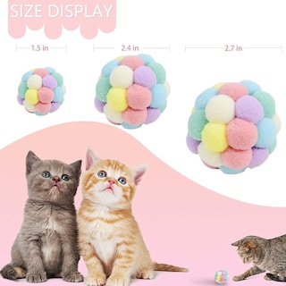 Foto 1 | Foto 1 | Pelota Para Gatos Huoguo, Hilo De Lana Colorido Hecho A Mano Con Campana - Venta Internacional.