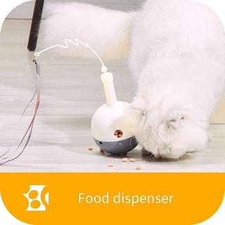 Foto 1 | Foto 1 | Molino De Viento Con Dispensador Automático De Comida Y Golosinas Para Gatos Con Plumas - Venta Internacional.