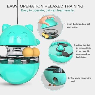 Foto 4 | Foto 4 | Divertido Vaso 3 En 1 Para Gatos Huoguo, Con Bola Giratoria, Color Amarillo - Venta Internacional.