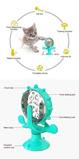 Foto 4 | Foto 4 | Molino De Viento Para Mascotas Huoguo Windmill, Filtrador De Comida Para Gatos Y Perros, Color Azul - Venta Internacional.