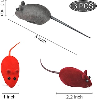 Foto 2 | Foto 2 | Juguete Para Gatos Huoguo Flocking Squeaking, 3 Unidades, Para Gatos - Venta Internacional.