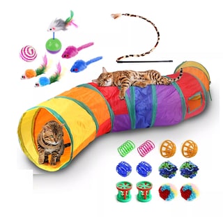 Foto 1 | Foto 1 | Juguetes Para Gato Plumas Varita Bolas Ratones Túnel 20 Pcs Eo Safe Imports Esi-17286 Multicolor