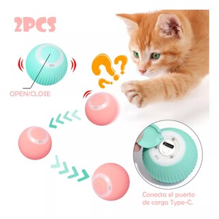 Foto 2 | Foto 2 | Set Pelota De Juguetes Gato Perro Interactiva 2pcs Eo Safe Imports Esi-8829 Multicolor