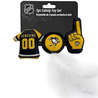 Foto 1 | Foto 1 | Juego De Juguetes De Felpa Para Gatos De La Nhl Pittsburgh Penguins Con Hierba Gatera, 3 Piezas - Venta Internacional.