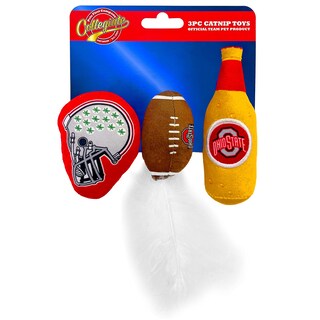 Foto 1 | Foto 1 | Juego De Juguetes De Peluche Para Gatos De La Ncaa Ohio State Buckeyes Con Hierba Gatera - Venta Internacional.