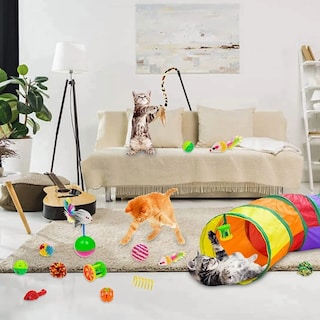 Foto 5 | Foto 5 | Juguetes Para Gato 20 Pcs Pluma Varita Bola Túnel Ratone Lab.g Multicolor
