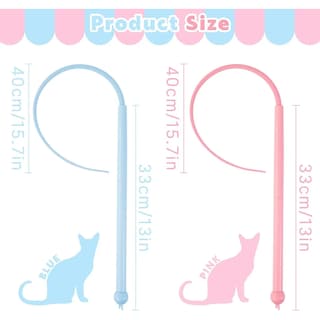 Foto 3 | Foto 3 | 2pz Juguete Interactivo Lab.g Para Gatos Cola De Rata De Silicona Rosa