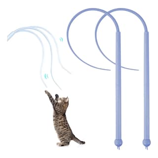 Foto 2 | Foto 2 | 2pz Juguete Interactivo Para Gatos Belug Cola De Rata De Silicona Azul