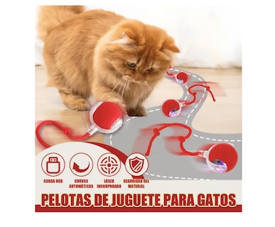 Foto 4 | Foto 4 | Juguetes Para Gato Eléctrico Pelota Interactiva De 360°