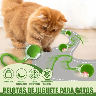 Foto 4 | Foto 4 | Juguetes Para Gato Eléctrico Pelota Interactiva De 360 Eo Safe Imports Esi-20227 Verde