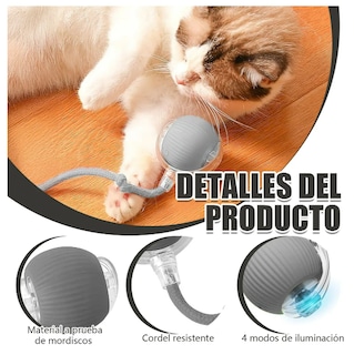 Foto 3 | Foto 3 | Pelota Interactiva Eléctrica Xtellar Para Gatos - Diversión Garantizada 360°