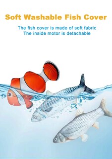 Foto 6 | Foto 6 | Juguete Para Gatos Leven Flopping Cat Kicker Fish Con Hierba Gatera Para Perros Pequeños - Venta Internacional.