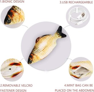 Foto 3 | Foto 3 | Juguete Para Gatos Huoguo Flopping Fish Moving Cat Kicker Con Hierba Gatera - Venta Internacional.