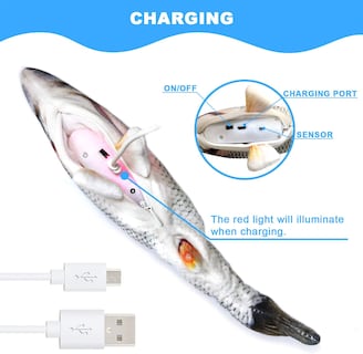 Foto 2 | Foto 2 | Pez Eléctrico Huoguo De Juguete Para Gatos Con Diseño Realista De Hierba Gatera - Venta Internacional.