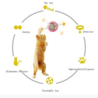 Foto 4 | Foto 4 | Mesa Giratoria Con Forma De Molino De Viento De Juguete Para Gatos Con Base De Ventosa - Venta Internacional.