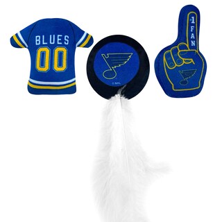 Foto 5 | Foto 5 | Juego De Juguetes De Felpa Para Gatos De La Nhl St. Louis Blues Con Hierba Gatera, 3 Piezas - Venta Internacional.