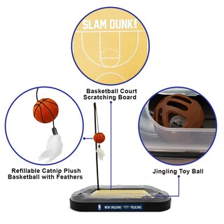 Foto 5 | Foto 5 | Pelota De Baloncesto Cat Scratcher Toy Pets First New Orleans Pelicans - Venta Internacional.