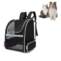 Mochila Para Mascotas Huoguo, Jaula Para Pájaros, Baños Para Pájaros, Red Completa, Negra - Venta Internacional.