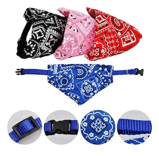 Foto 4 | Foto 4 | 4pcs Collar Xtellar Para Perro Gato Ajustable Triangulares Pañuelos