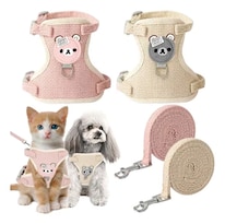 Set 2 Pechera Xtellar Arnés Muy Cómodo Con Correa Para Perro O Gato