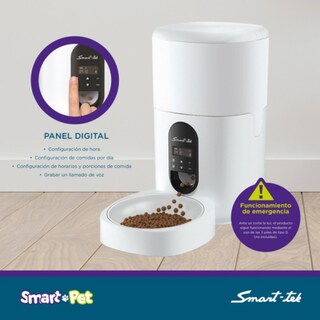 Foto 2 | Foto 2 | Comedero Dispensador de Alimento para Mascotas Automático 4L PF100 Smart-Tek