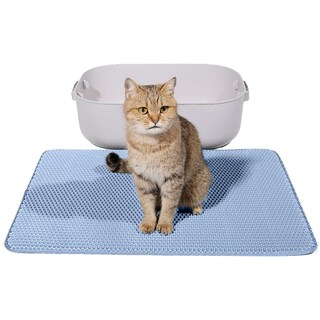 Foto 6 | Foto 6 | Alfombrilla Para Gatos, Azul, Doble Capa, 90 X 60 Cm, Lavable - Venta Internacional.