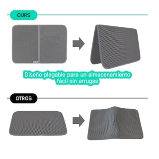 Foto 2 | Foto 2 | Tapete Para Gato Arenero 75x55cm Alfombra Lab.g, Gris