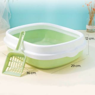 Foto 2 | Foto 2 | Caja de Arena para Gatos Mascota con Pala Storyland MAS11 color Verde con Blanco