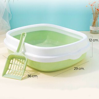 Foto 3 | Foto 3 | Caja de Arena para Gatos Mascota con Pala Storyland MAS11 color Verde con Blanco