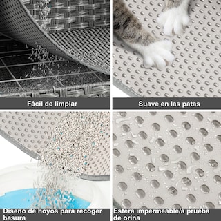 Foto 4 | Foto 4 | Mueble de Mimbre Ratán Gris con Caja de Arena para Gatos