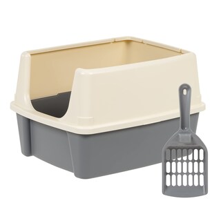 Foto 2 | Foto 2 | Caja De Arena Para Gatos Amazon Basics, Alta Con Parte Superior Abierta Y Lados Altos - Venta Internacional.