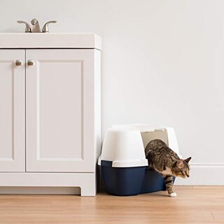 Foto 4 | Foto 4 | Caja De Arena Para Gatos Iris Jumbo Con Capucha Y Cuchara Para Arena, Gris - Venta Internacional.