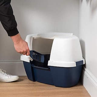 Foto 6 | Foto 6 | Caja De Arena Para Gatos Iris Jumbo Con Capucha Y Cuchara Para Arena, Gris - Venta Internacional.