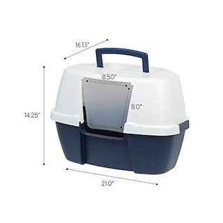 Foto 7 | Foto 7 | Caja De Arena Para Gatos Iris Jumbo Con Capucha Y Cuchara Para Arena, Gris - Venta Internacional.