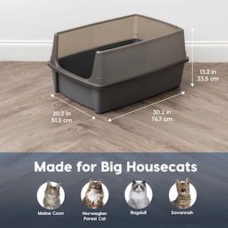 Foto 2 | Foto 2 | Caja De Arena Para Gatos Iris Usa Xxl Con La Parte Superior Abierta Para Grandes Felinos, Color Gris - Venta Internacional.