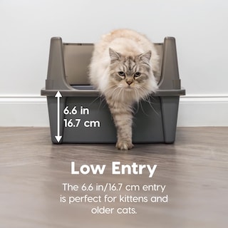 Foto 5 | Foto 5 | Caja De Arena Para Gatos Iris Usa Xxl Con La Parte Superior Abierta Para Grandes Felinos, Color Gris - Venta Internacional.