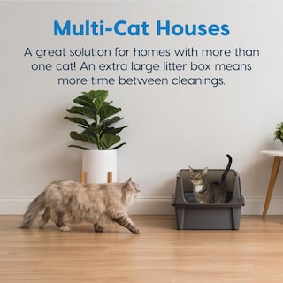 Foto 7 | Foto 7 | Caja De Arena Para Gatos Iris Usa Xxl Con La Parte Superior Abierta Para Grandes Felinos, Color Gris - Venta Internacional.