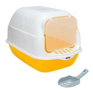 Foto 1 | Foto 1 | Arenero Cerrado Para Gato Con Pala Puerta Belug, Amarillo Blanco