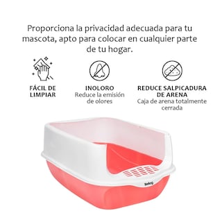 Foto 4 | Foto 4 | Arenero Cerrado Para Gato Con Pala Puerta Belug, Rosa Blanco