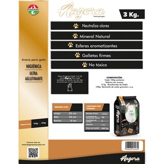 Foto 5 | Foto 5 | Arena Para Gato Angora Super Premium Olor Lavanda 3kg