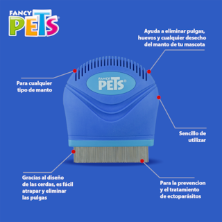 Foto 5 | Foto 5 | Peine Antipulgas Fancy Pets Chico color Azul