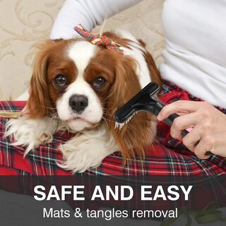 Foto 4 | Foto 4 | Rastrillo De Aseo Para Mascotas Huoguo, Alfileres De Doble Hilera, Que Desprenden Peladuras - Venta Internacional.