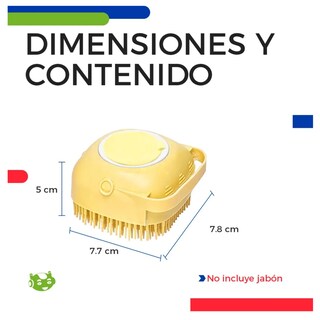 Foto 3 | Foto 3 | Cepillo Silicona Con Dispensador De Shampoo Lab.g, Amarillo