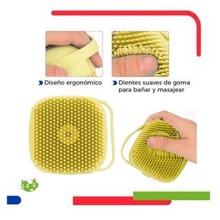 Foto 4 | Foto 4 | Cepillo Silicona Con Dispensador De Shampoo Belug, Amarillo