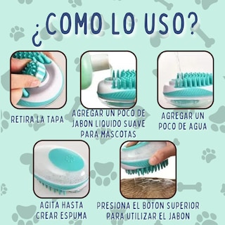 Foto 6 | Foto 6 | Cepillo Dispensador Jabón Para Baño Mascotas Perros
