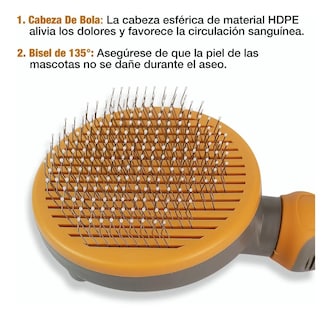 Foto 4 | Foto 4 | Cepillo Deslanador Belug Mascotas Naranja Gris